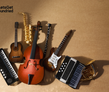 "Berbagai alat musik jazz menunjukkan karakteristik genre jazz yang kaya melodi dan improvisasi."