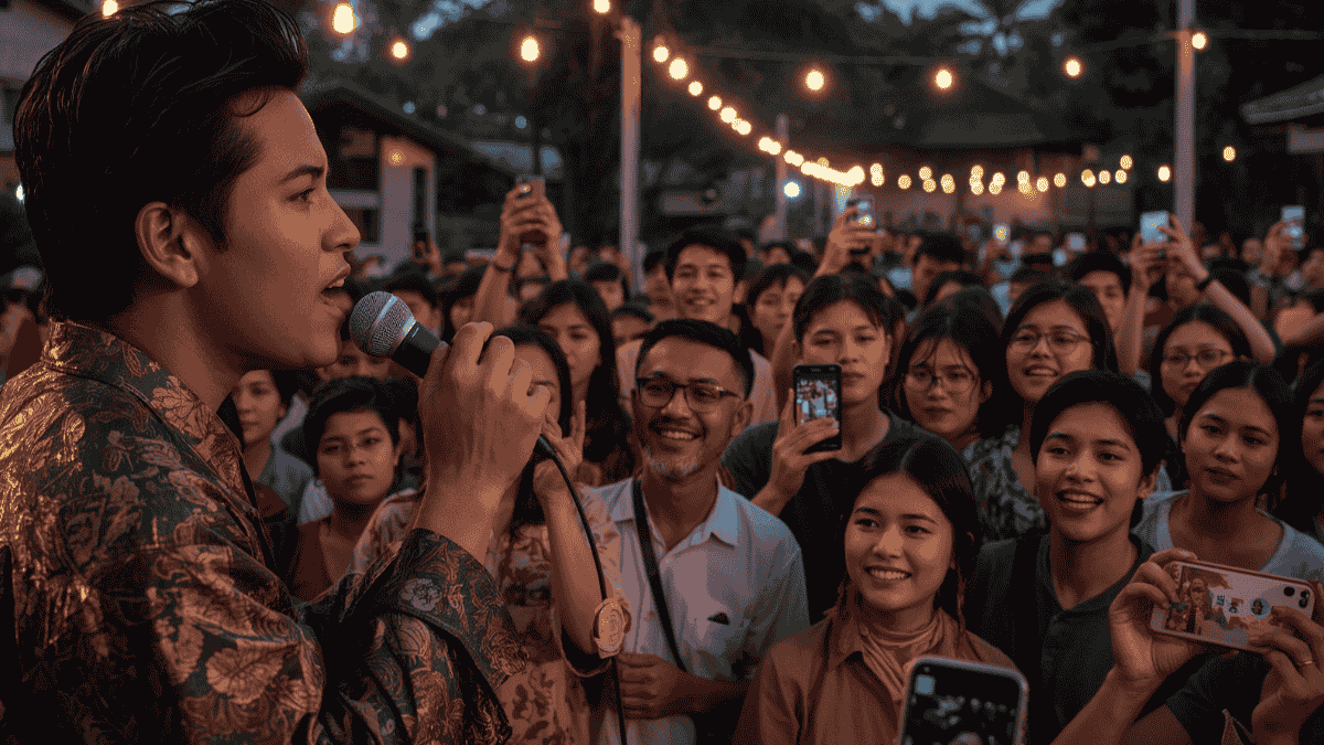 konser lagu jawa di desa dengan penonton muda